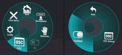 How to enable OSC in Radial Menu